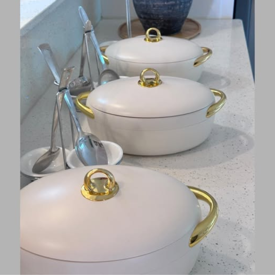 3-Pcs Luxury Forever Gold Hotpot Set