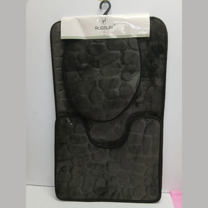 3-in-1 Toilet and Bathroom Mat Set