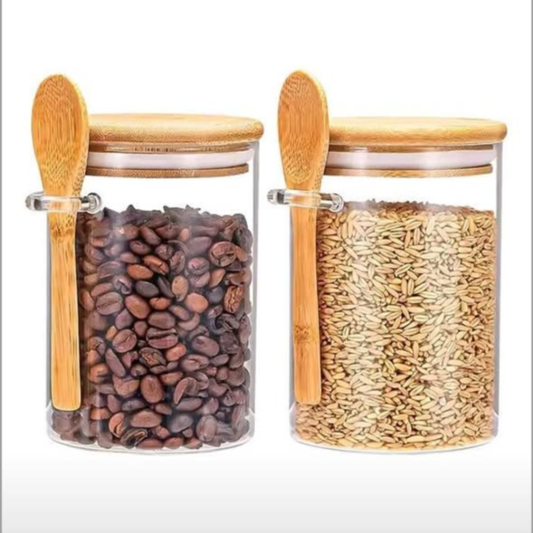 Glass Storage Jar with Spoon