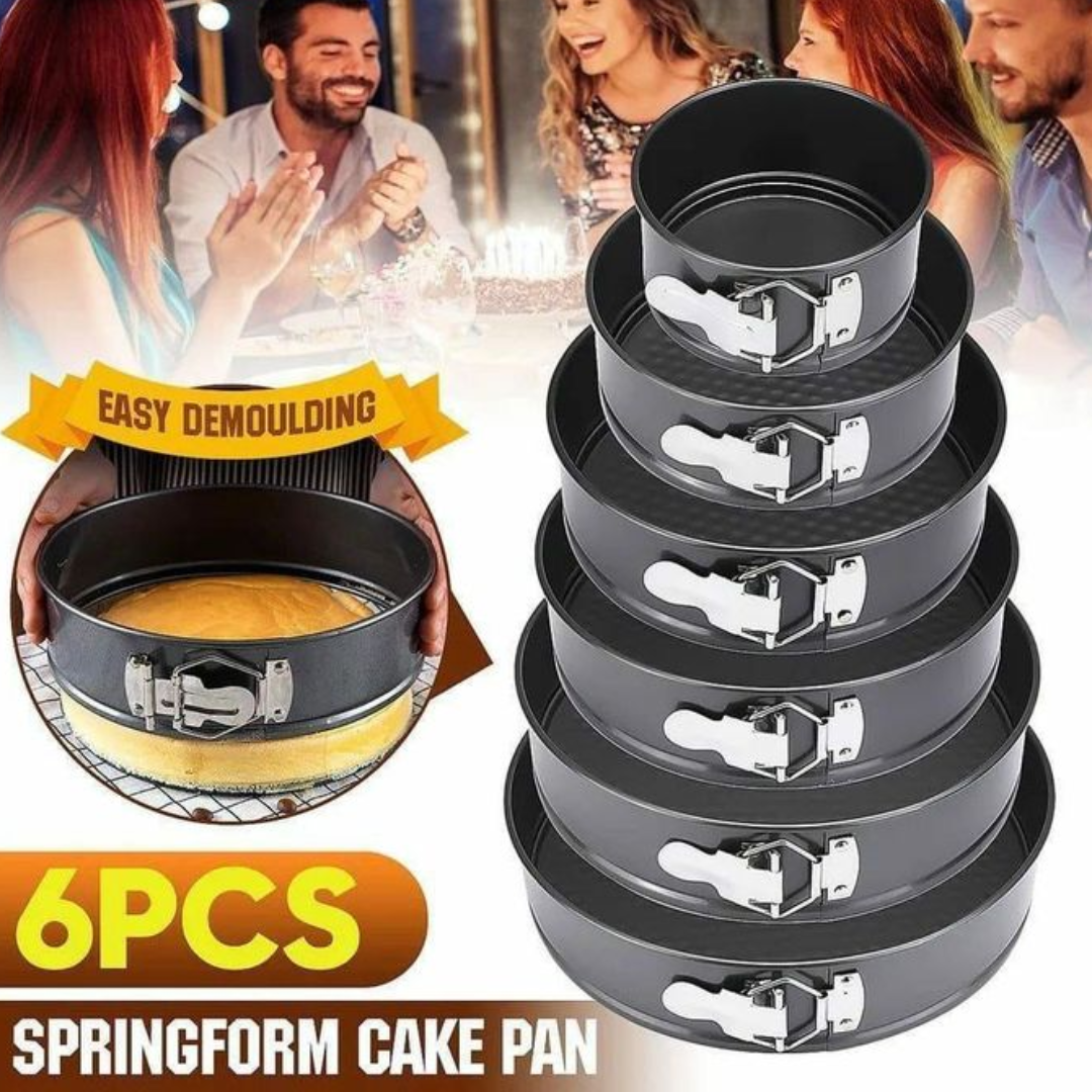 6-Piece non-stick round baking tins set