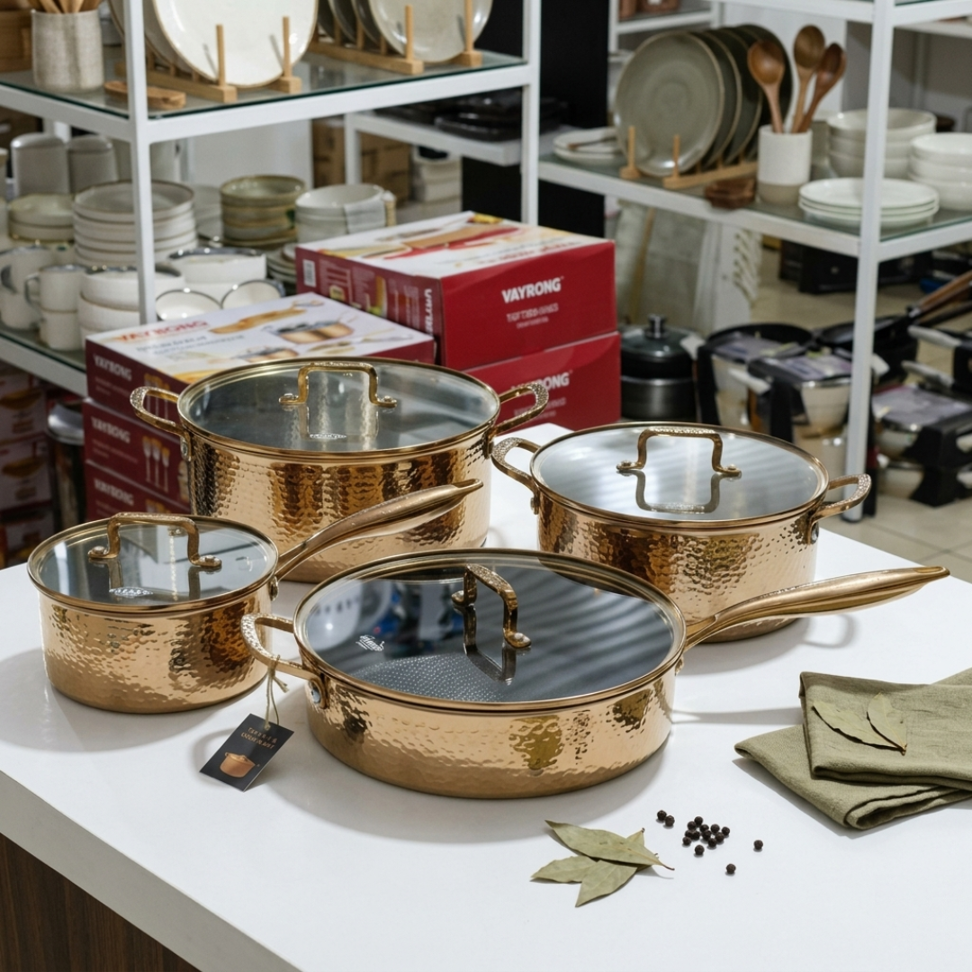 8-Piece Heavy Stainless Steel Cookware Set