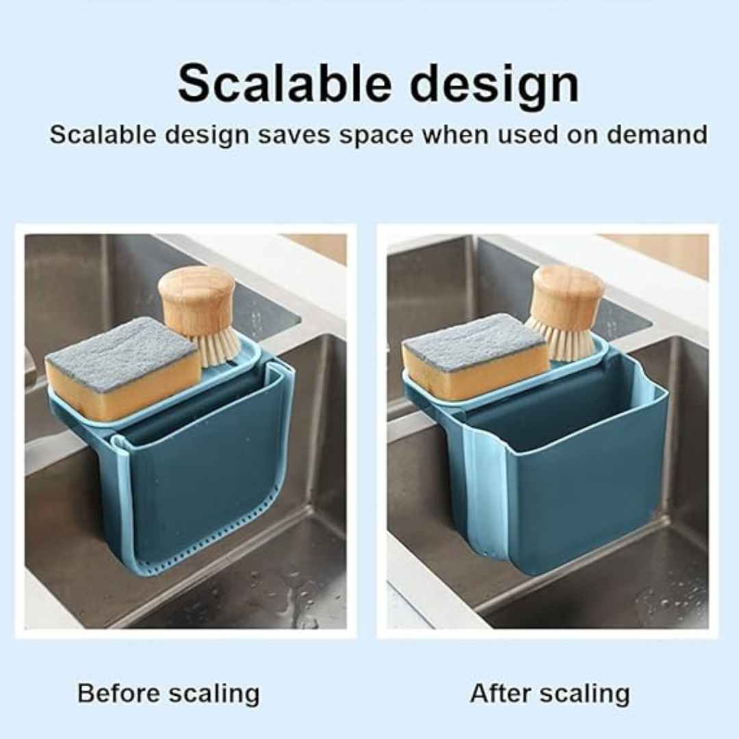 Retractable sink drainage basket with suction cup