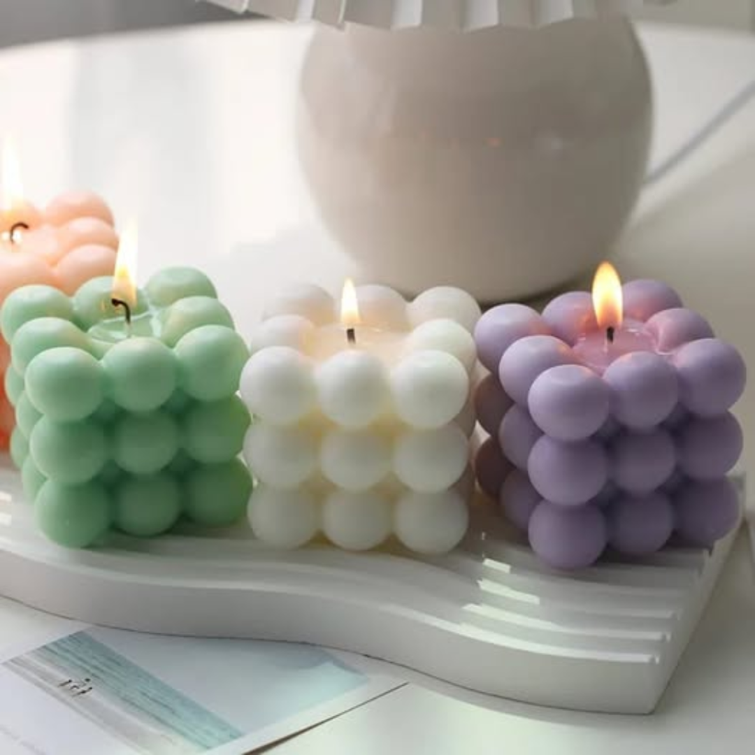 Scented rubik's cube candles