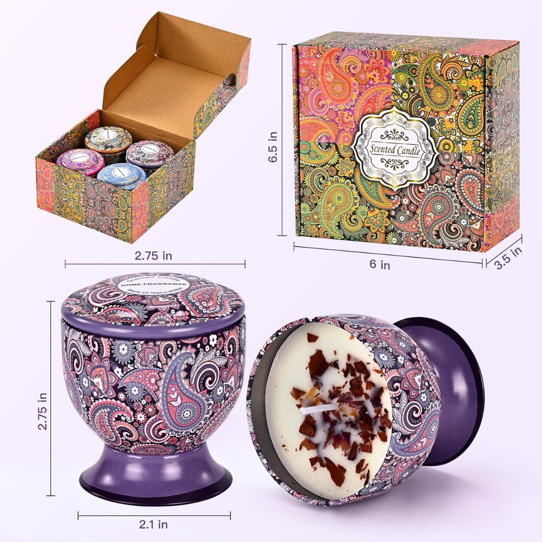 Tin plate scented candles