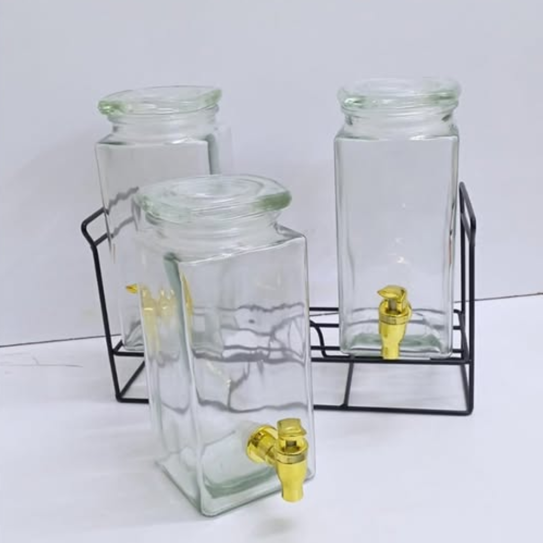 1.6L Triple Glass Juice Dispenser Set