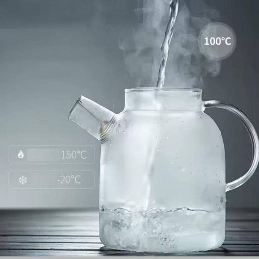 1.8 Litre Heat-Resistant Glass Teapot 