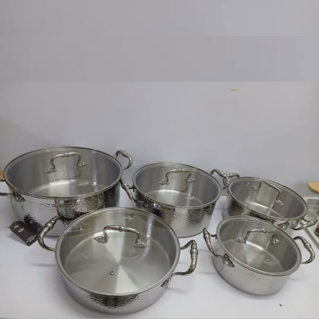 10-Piece Tri-Ply Stainless Steel Cookware Set (VK 98)