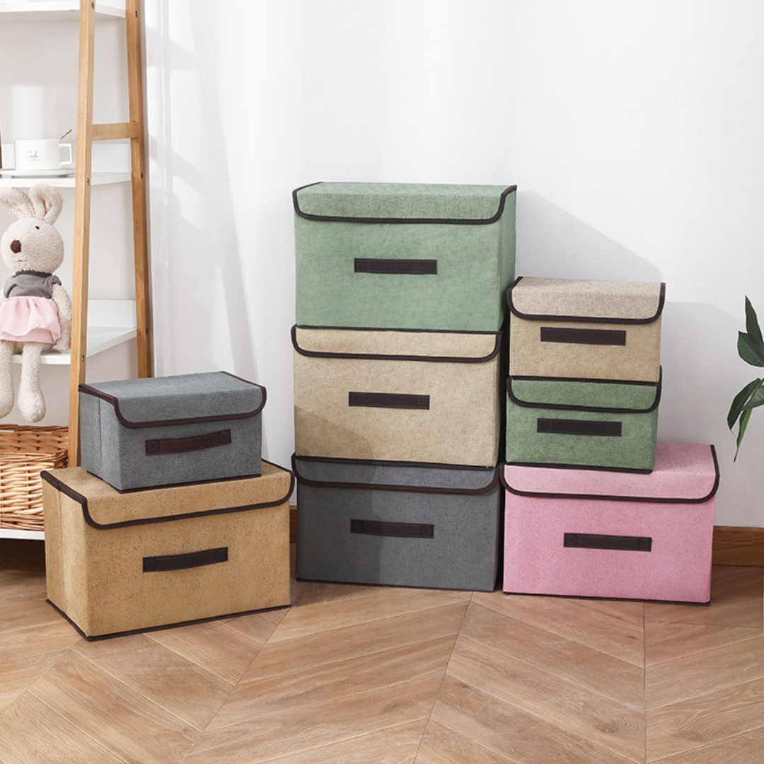 2-Piece foldable storage box home organizer set