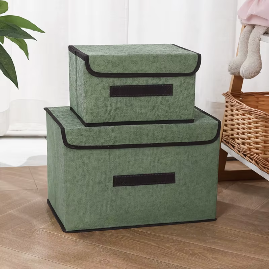 2-Piece foldable storage box home organizer set