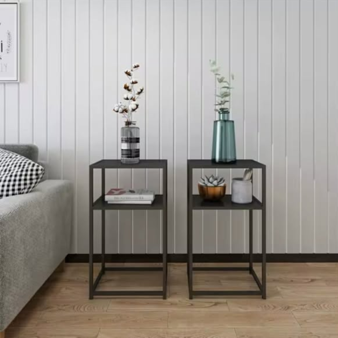 2-Tier Nordic Metallic Side Table