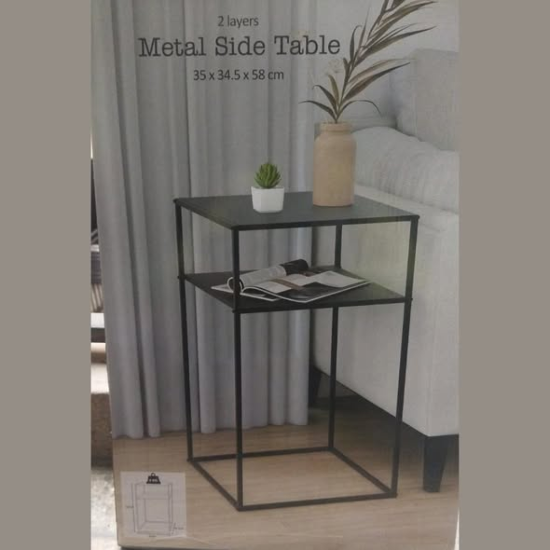 2-Tier Nordic Metallic Side Table