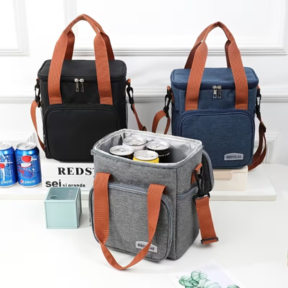 2-in-1 Compartment Insulated Thermo Lunch Bag