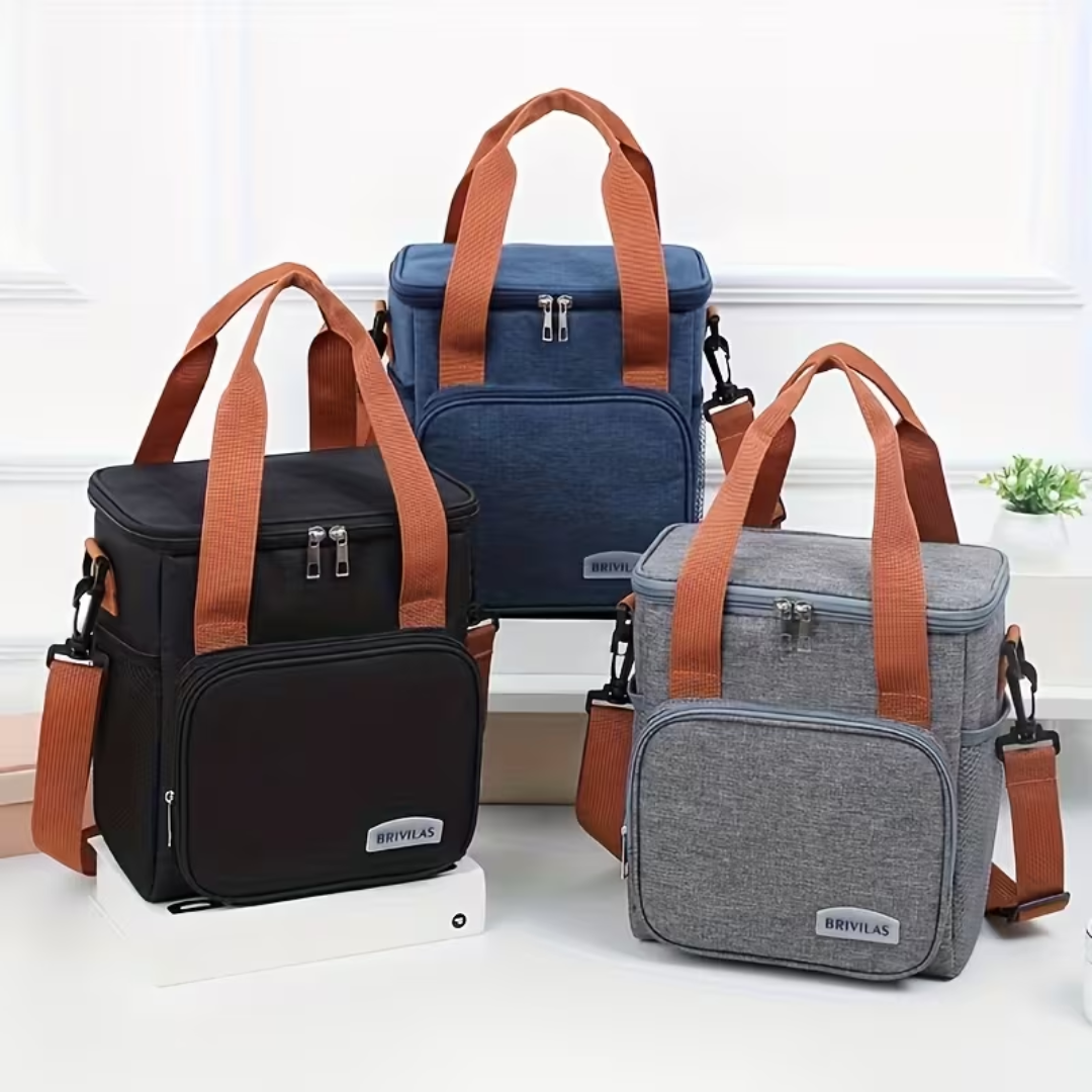 2-in-1 Compartment Insulated Thermo Lunch Bag
