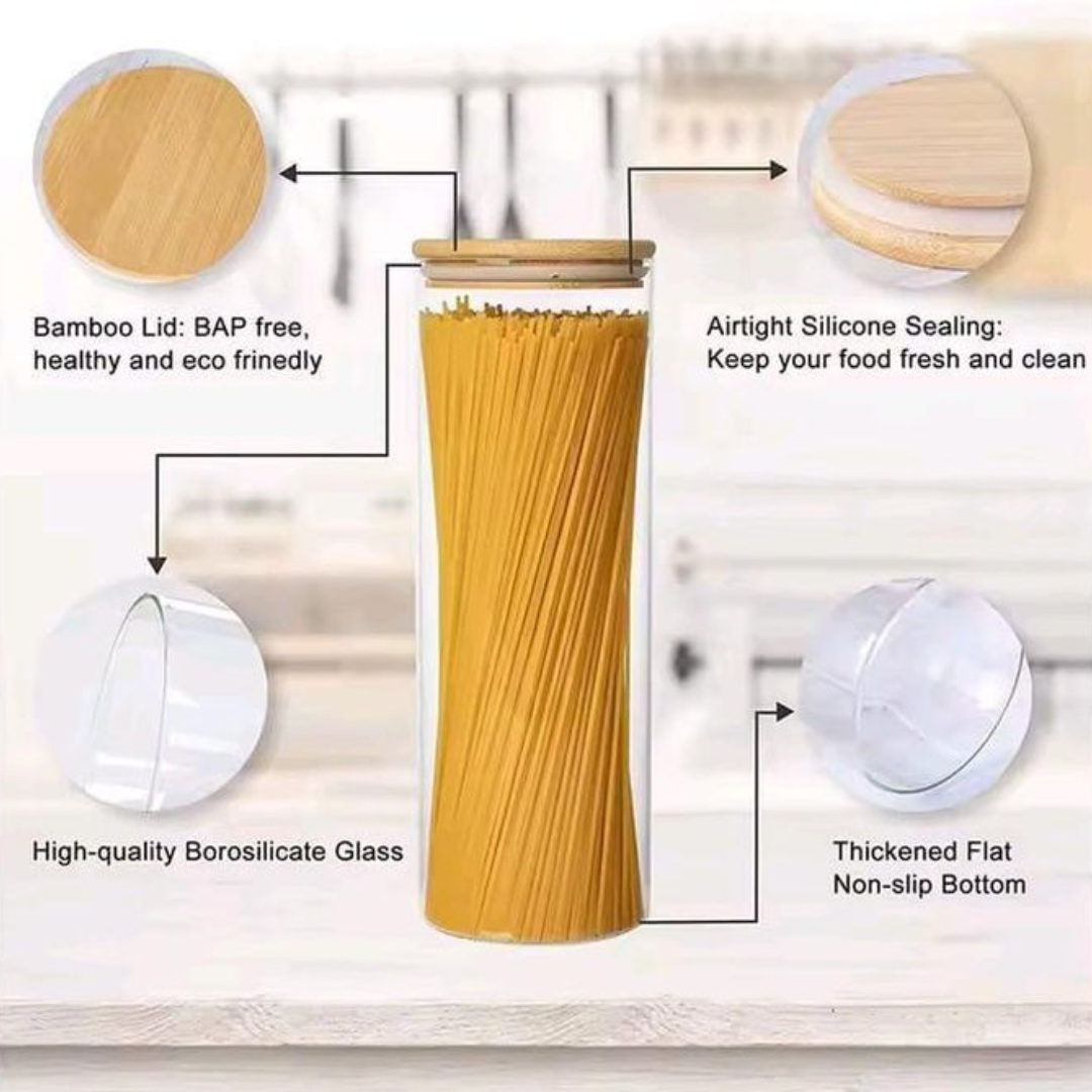 2000ml Glass Cereal and Spaghetti Storage Container