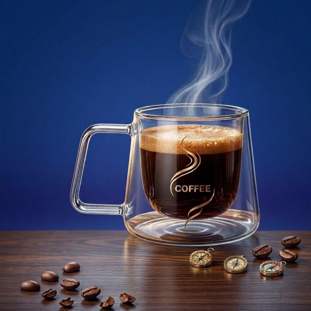 200 ml Double Wall Borosilicate Coffee Cups 