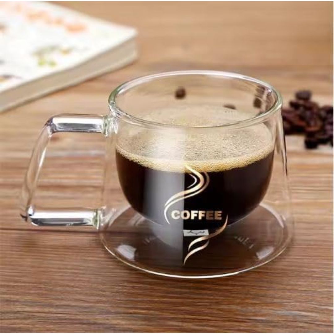 200 ml Double Wall Borosilicate Coffee Cups 