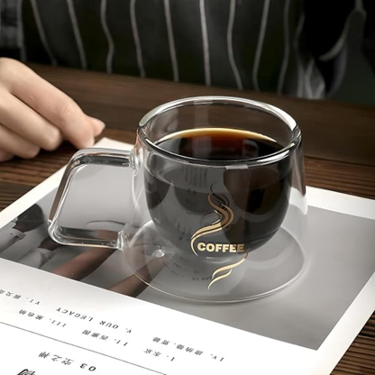 200 ml Double Wall Borosilicate Coffee Cups 