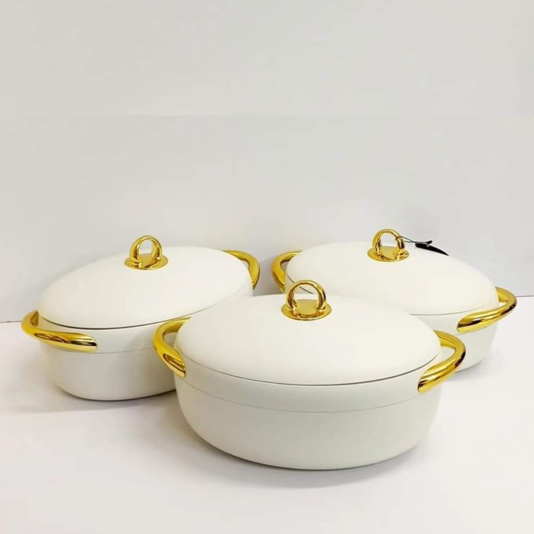 3-Pcs Luxury Forever Gold Hotpot Set