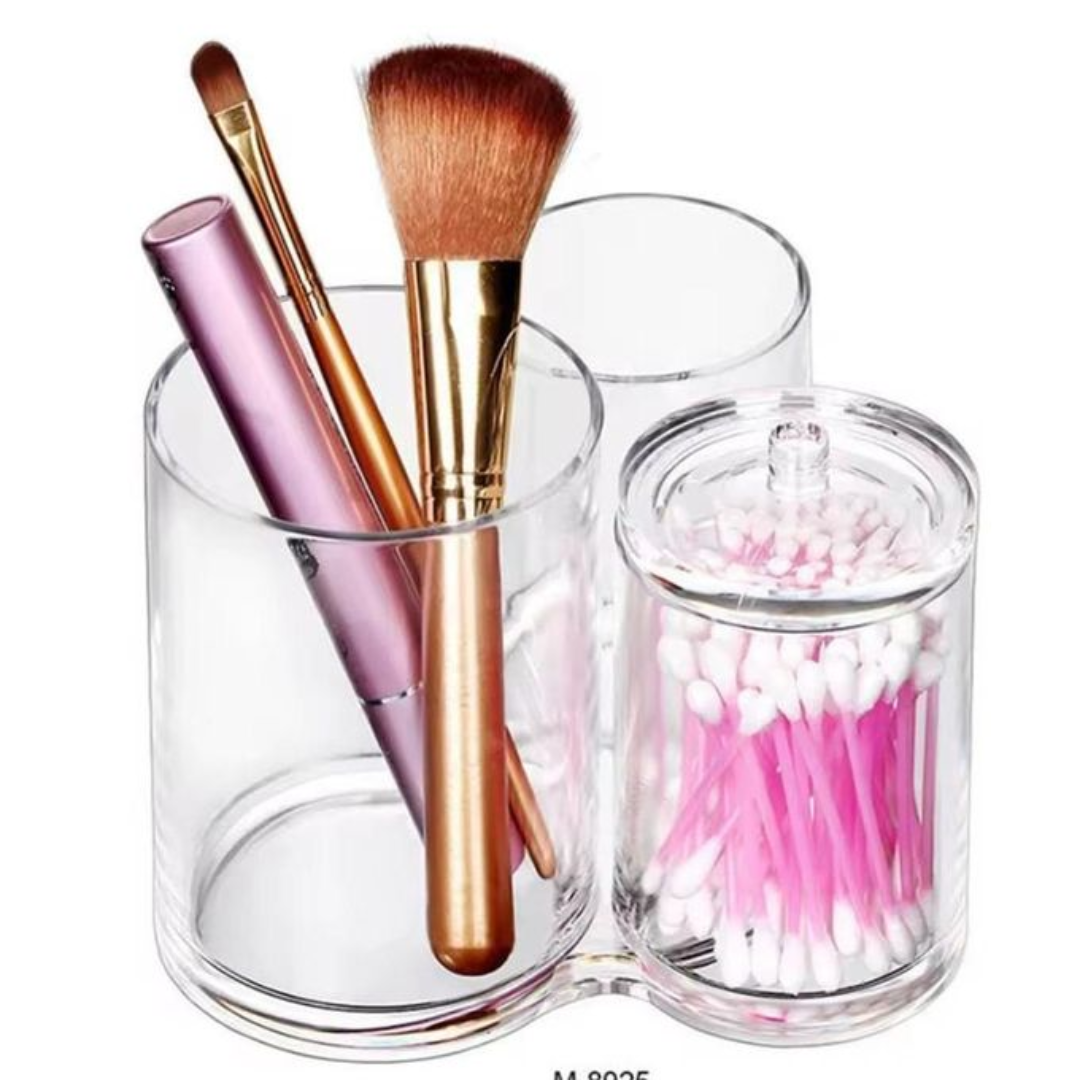 3-in-1 Acrylic Round Makeup Organizer