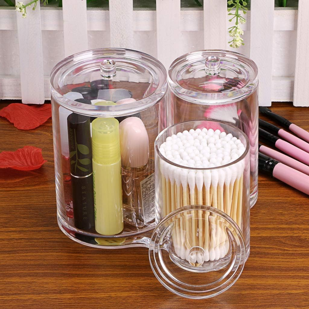 3-in-1 Acrylic Round Makeup Organizer