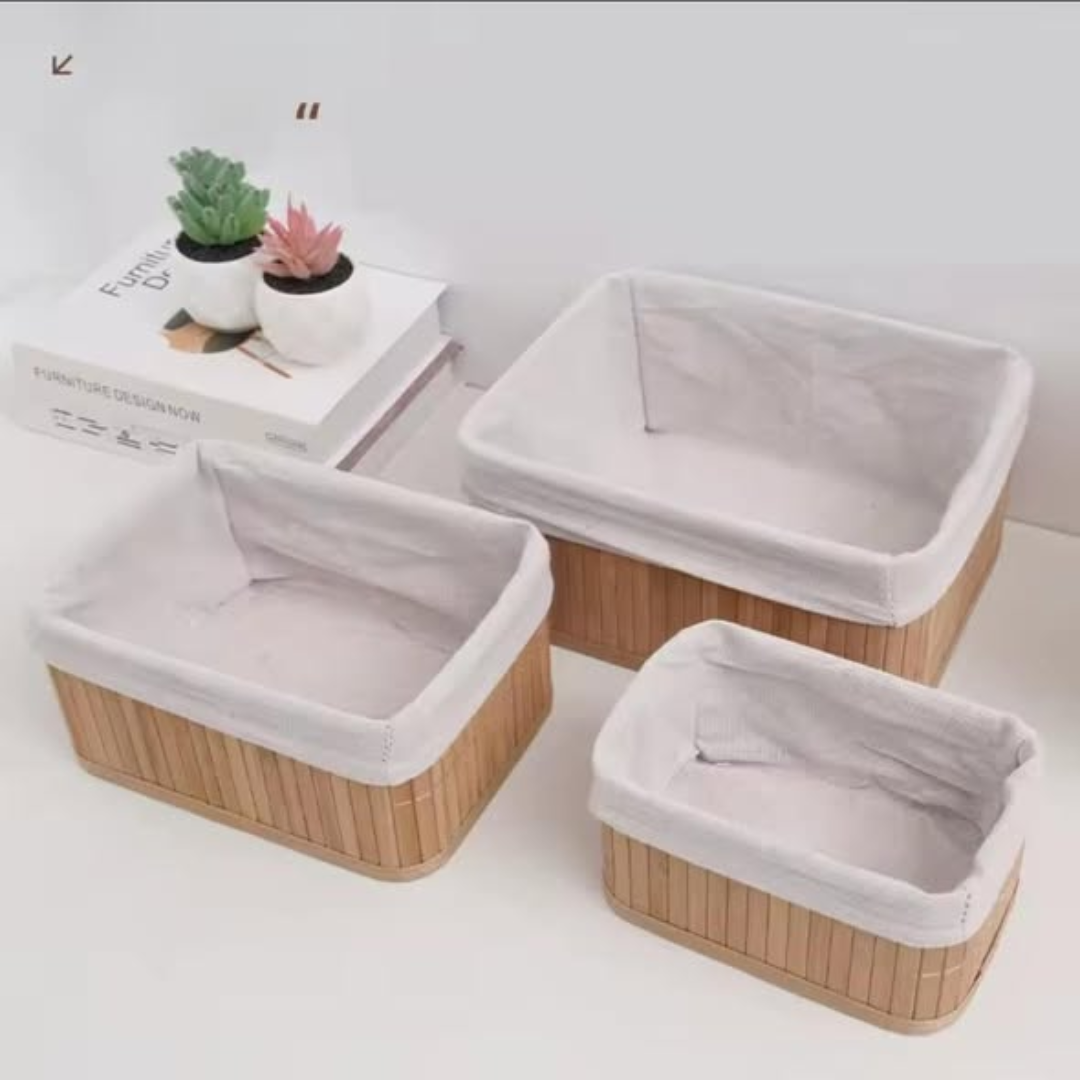 3-in-1 Handwoven Rattan Storage Baskets