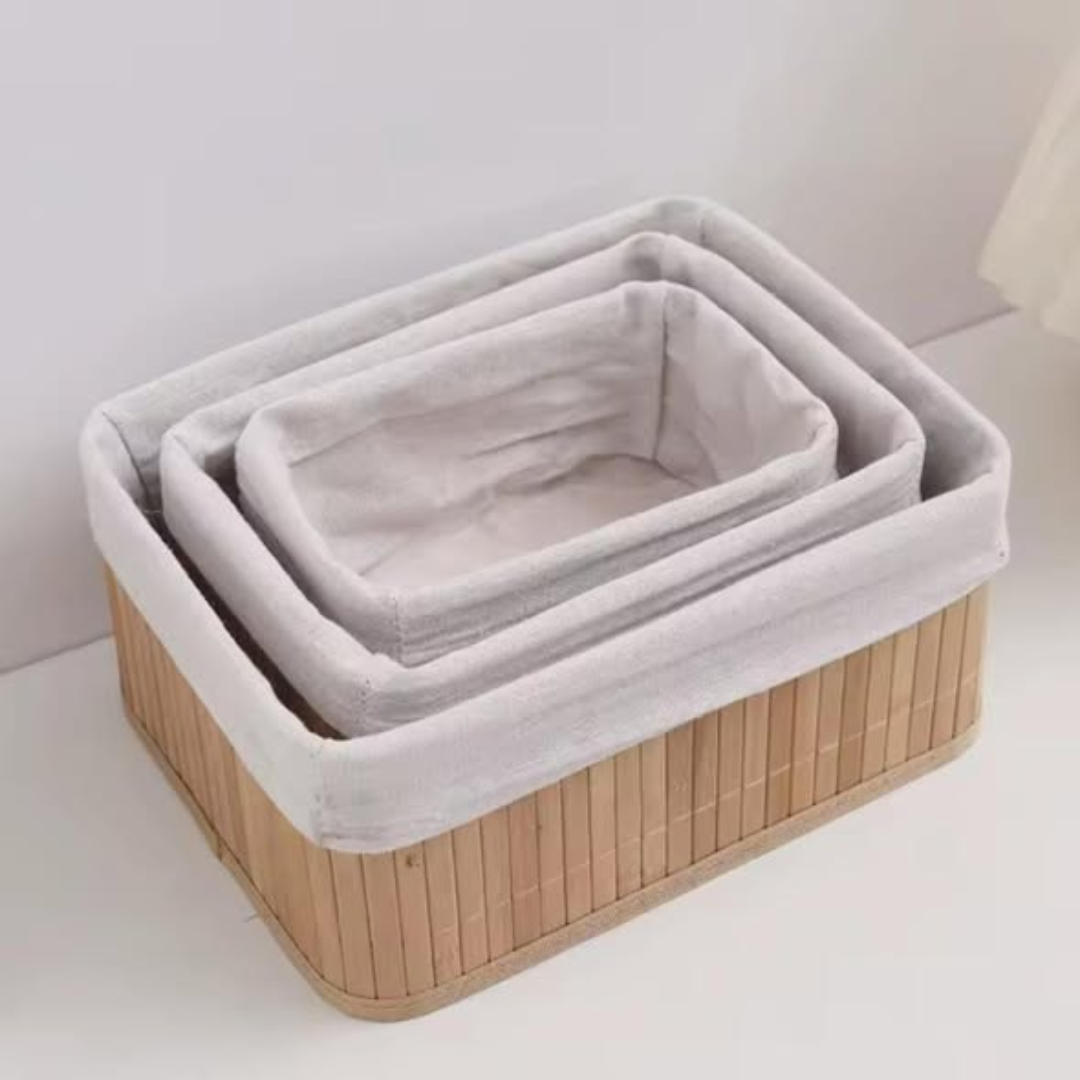 3-in-1 Handwoven Rattan Storage Baskets