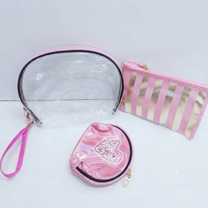 3-in-1 Makeup Pouch Set