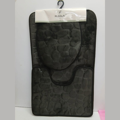 3-in-1 Toilet and Bathroom Mat Set
