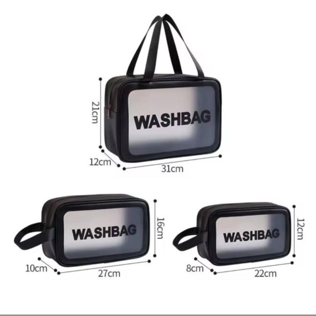 3-in-1 Transparent Makeup Organizer Bag