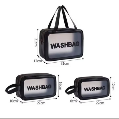 3-in-1 Transparent Makeup Organizer Bag