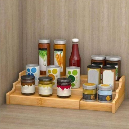 3-tier bamboo spice and storage rack