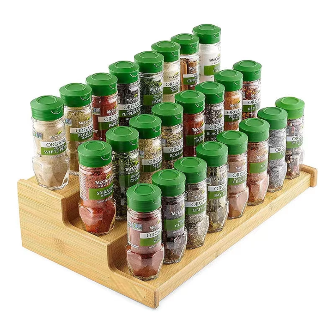 3-tier bamboo spice and storage rack