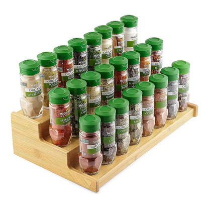 3-tier bamboo spice and storage rack
