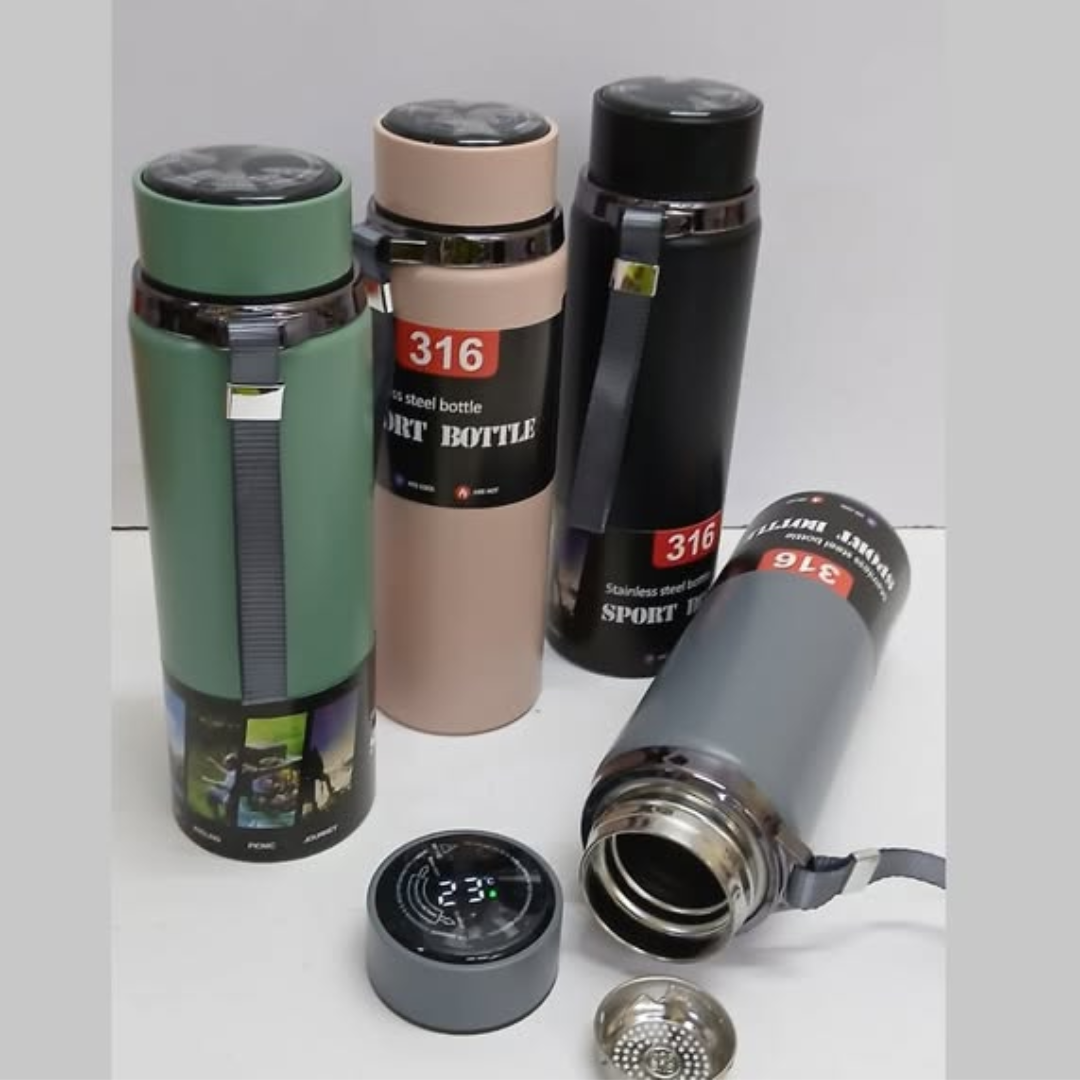316 Stainless Steel Thermal Cup with Carrying Strap (800ml)