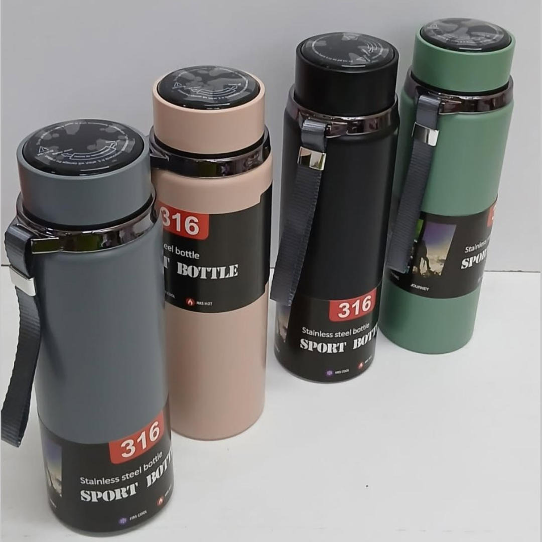 316 Stainless Steel Thermal Cup with Carrying Strap (800ml)