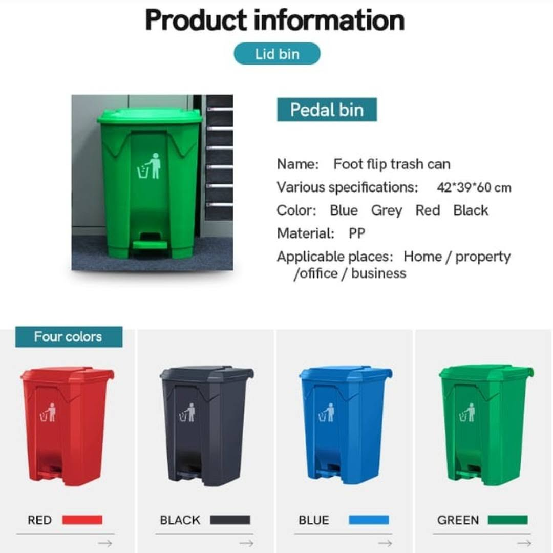 34-Litre pedal dustbin