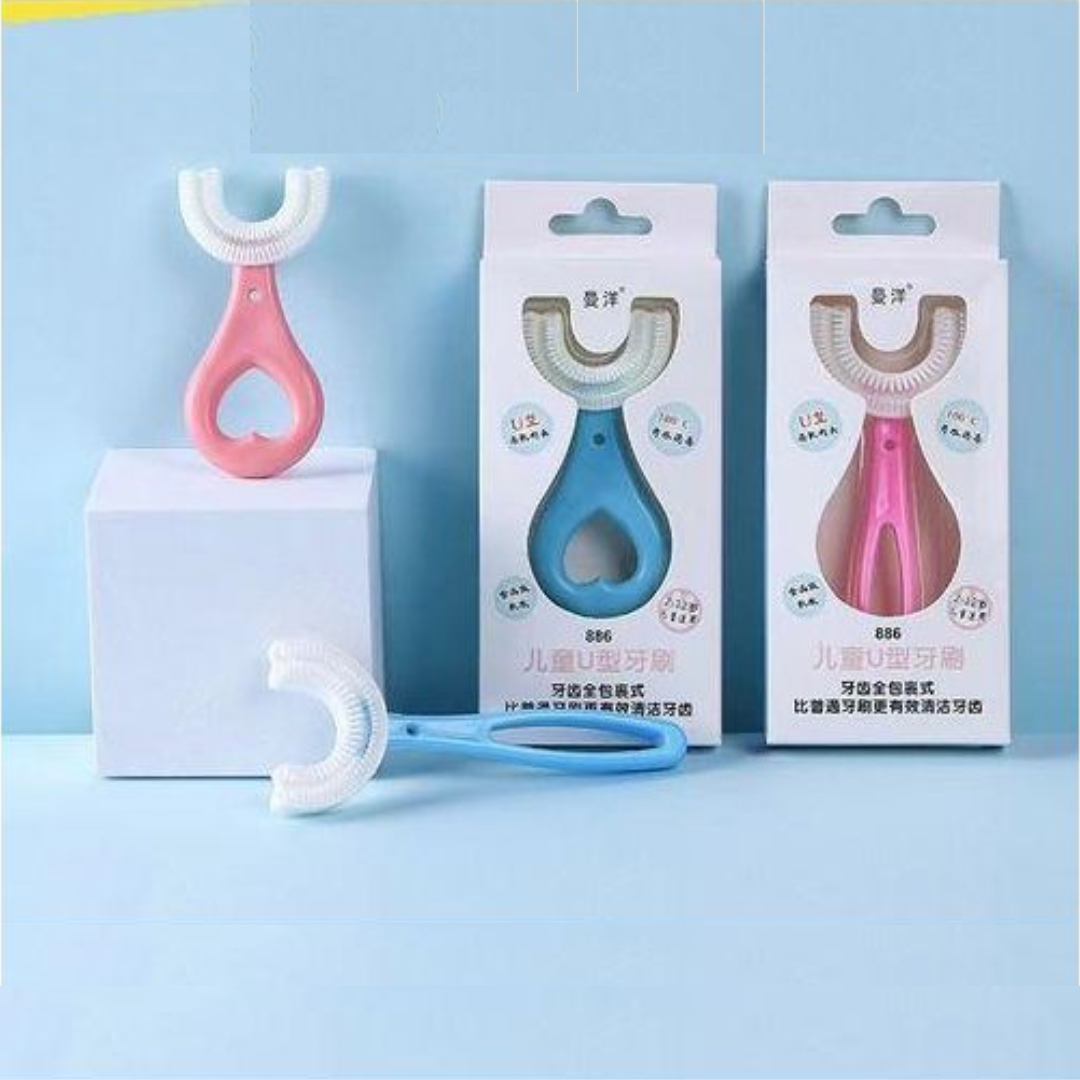 360-Degree U-shaped silicone baby toothbrush
