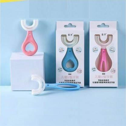 360-Degree U-shaped silicone baby toothbrush