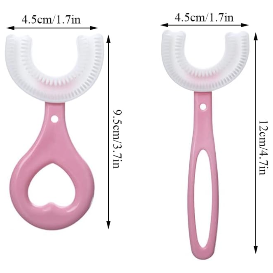 360-Degree U-shaped silicone baby toothbrush