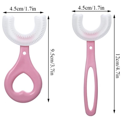 360-Degree U-shaped silicone baby toothbrush