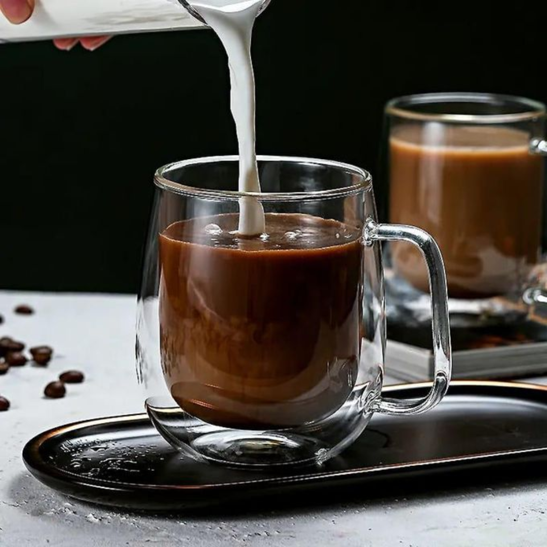 380 ml Double Wall Borosilicate Coffee Cups