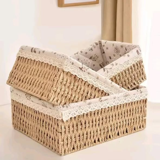 3-in-1 Handwoven Rattan Storage Baskets