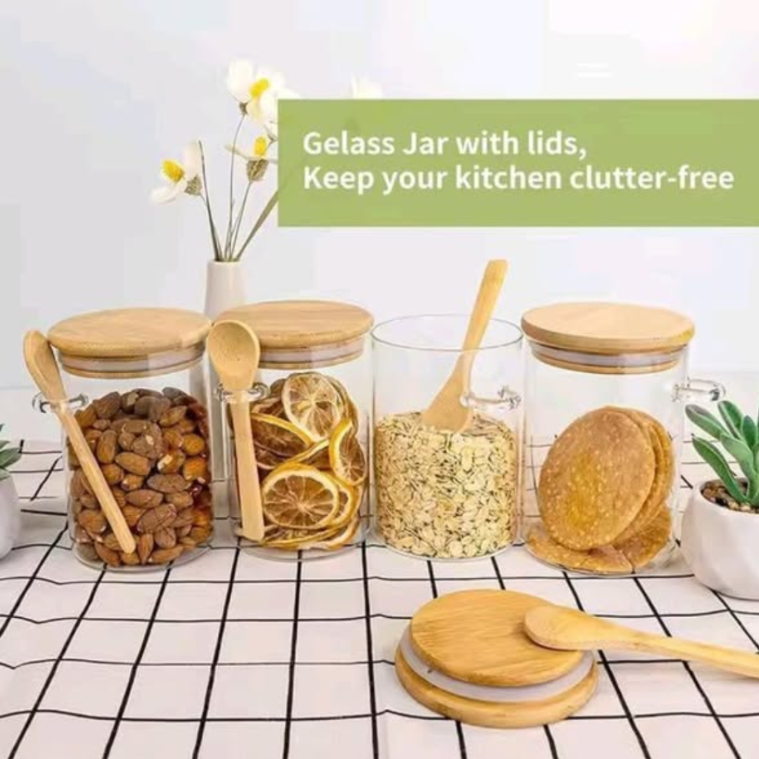 Glass Storage Jar with Spoon