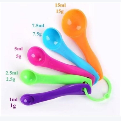 5-Pcs Colourful Measuring Spoons Set