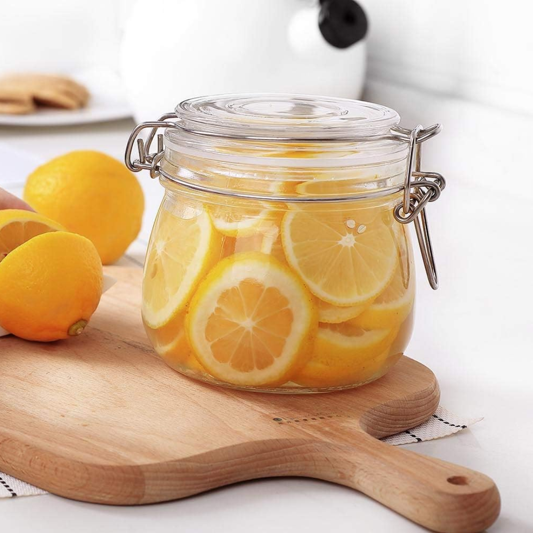 500ml Airtight Glass Clip-Top Storage Jars