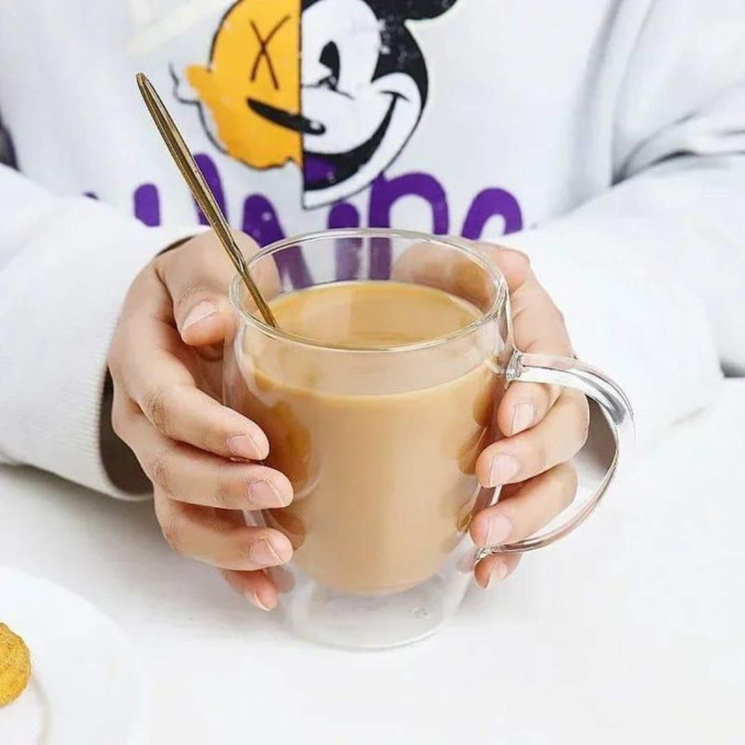 500ml Double Wall Borosilicate Coffee Mugs