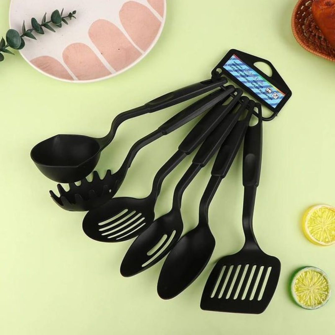 6-Piece Non-Stick Plastic Cooking Spoons Set6
