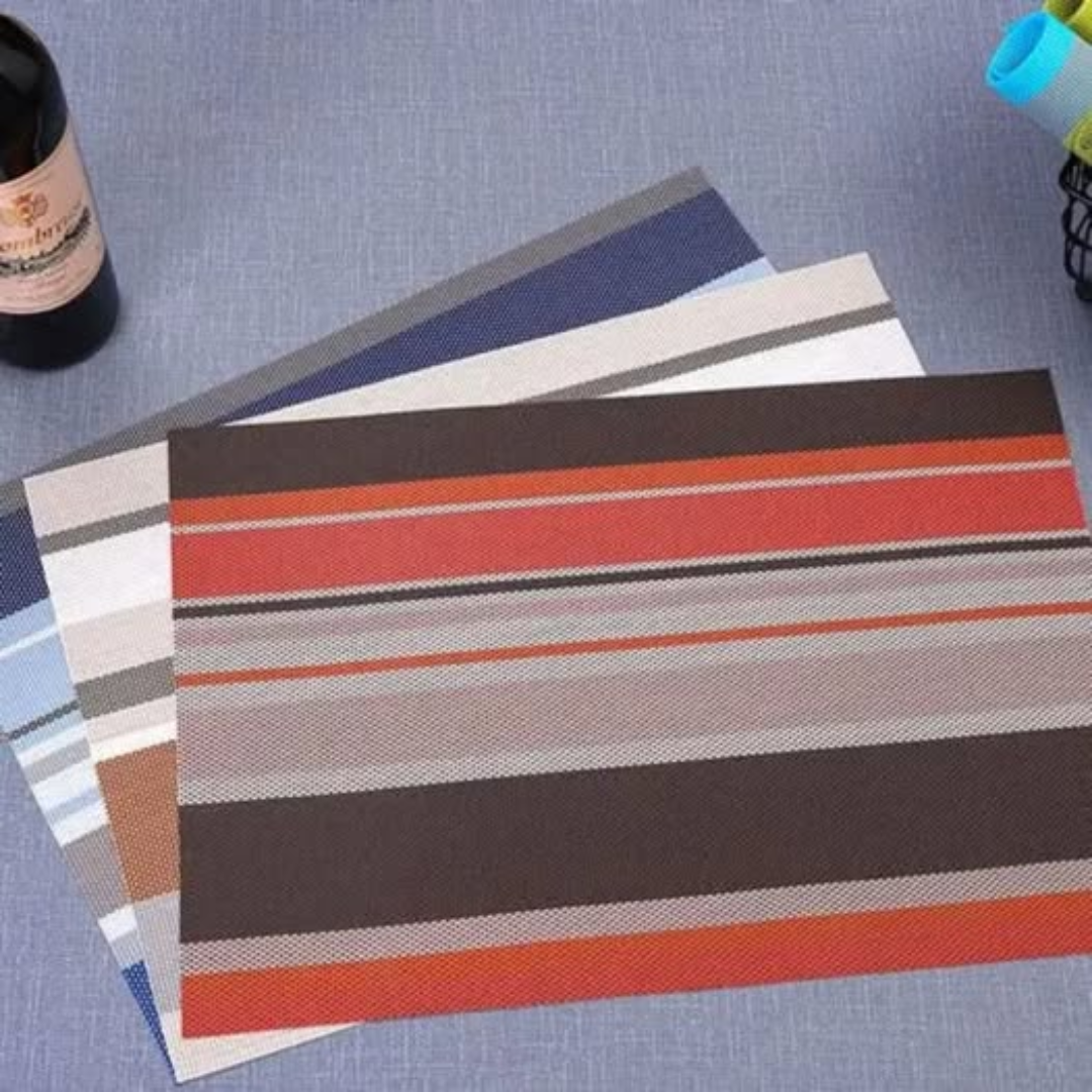 6-piece rectangular dining table placemat set