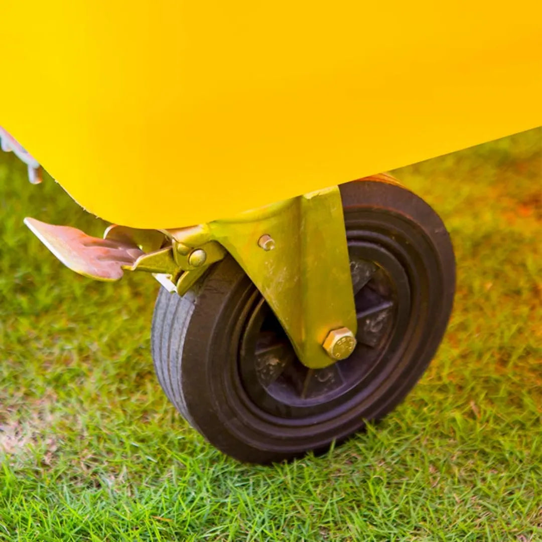 660-Litre big wheelie yellow dustbin