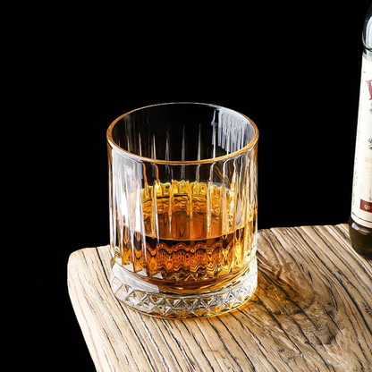 6 Pcs Elysia stripped crystal whiskey glasses (400 ml)